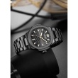 Angled view of LONGBO Aurelius stainless steel watch